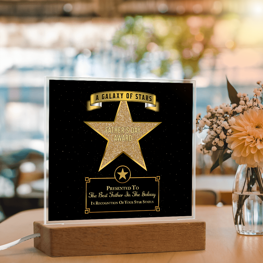 Father's Day Award Square Acrylic, Acrylic For Dad From Daughter, Gift For Fathers Day From Daughter, Gift For Dad From Son