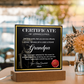 Certificate Of Appreciation Square Acrylic, Easter Gifts For Dad From Daughter, Birthday Gift For Dad From Son, Christmas Presents For Dad