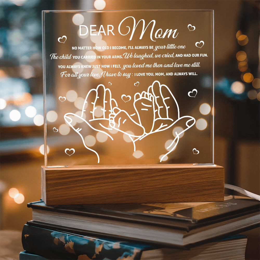 Dear Mom Square Acrylic, Easter Gifts For Mom From Daughter, Best Gifts For Mom Birthday From Son, Christmas For Mom From Daughter