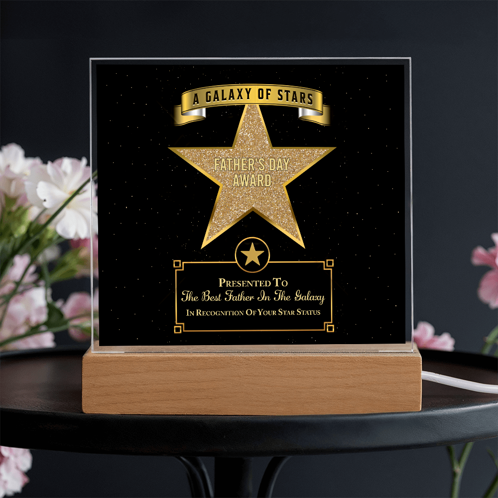 Father's Day Award Square Acrylic, Acrylic For Dad From Daughter, Gift For Fathers Day From Daughter, Gift For Dad From Son