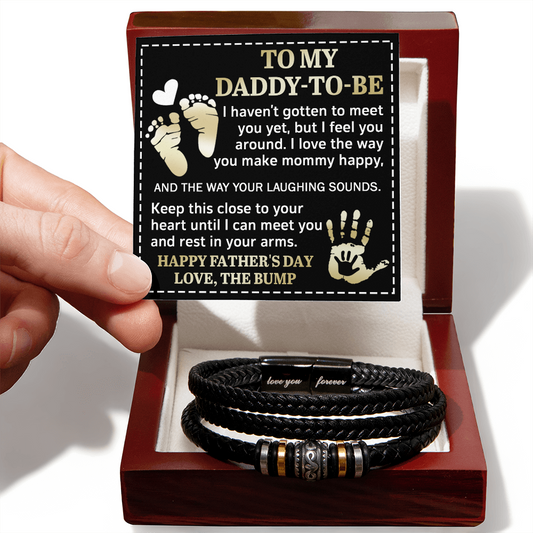 To My Daddy-To-Be Bracelet, Gift For Dad To Be, Christmas Presents For Dad, To My Dad Gifts From Son