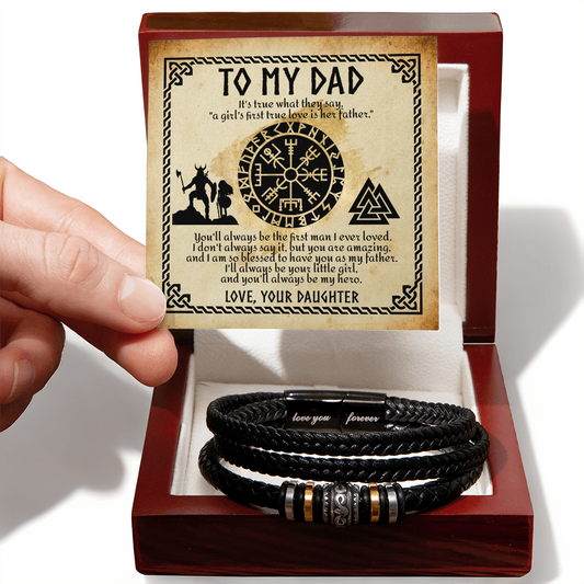 To My Dad Bracelet, To My Dad Bracelet From Daughter, Gift For Fathers Day From Daughter, Birthday Gift For Dad From Daughter