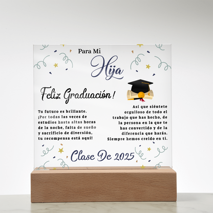 Acrílico Para Mi Hija En Su Graduación, Cuadros Para Mi Hija Por Su Graduación - GRA_ACR_BR1_APR4_4