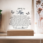 Lampara Con Mensaje De Amor para Mi Hija, para Mi Hija, A Mi Hija, para Mi Hija En Su Graduación - HIJACRSQBR1_T4_30_1