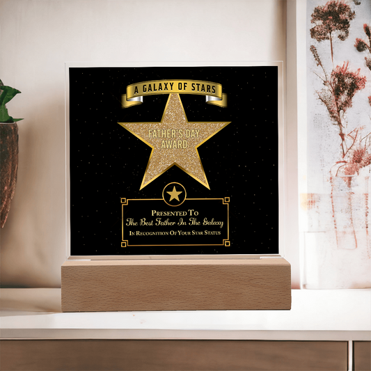 Father's Day Award Square Acrylic, Acrylic For Dad From Daughter, Gift For Fathers Day From Daughter, Gift For Dad From Son