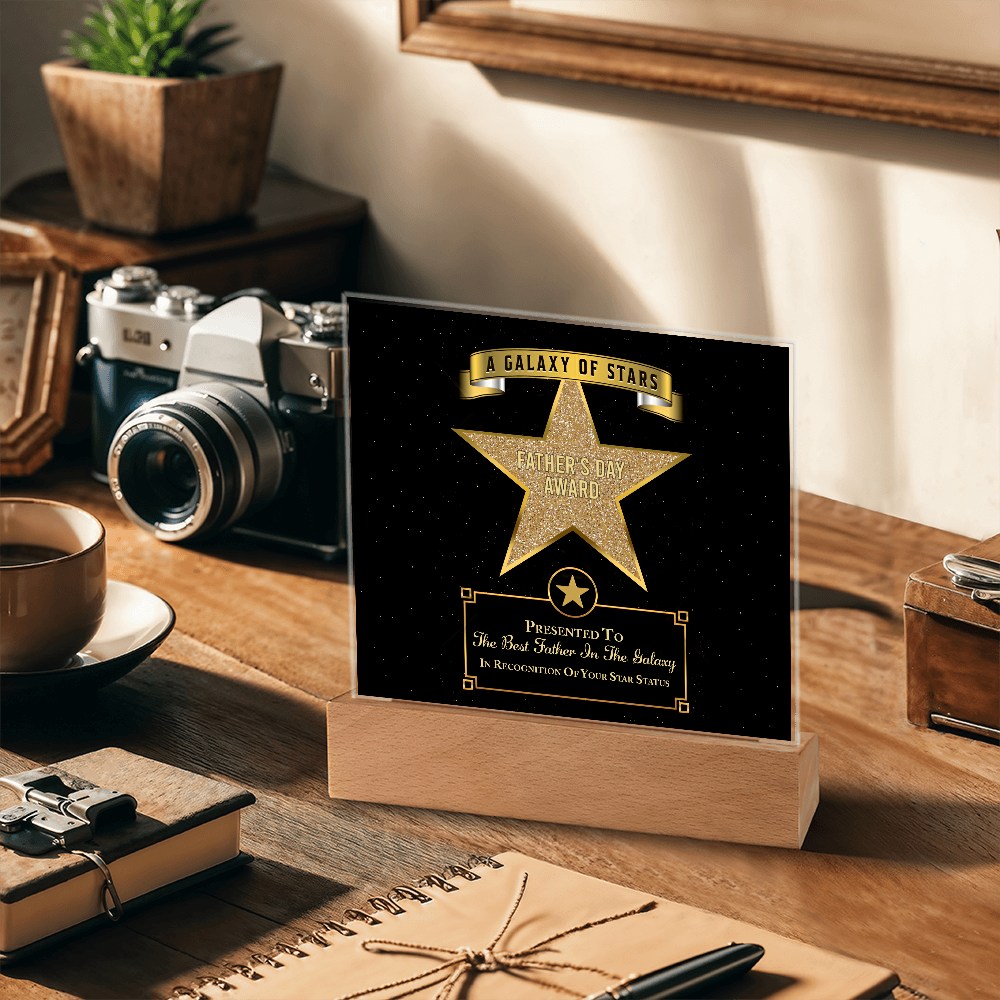 Father's Day Award Square Acrylic, Acrylic For Dad From Daughter, Gift For Fathers Day From Daughter, Gift For Dad From Son