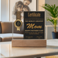 Certificate Of Achievement Mom Square Acrylic, Gift From Loving Child To Mom, Gifts For Moms From Kids, Mom Gifts Home Decor