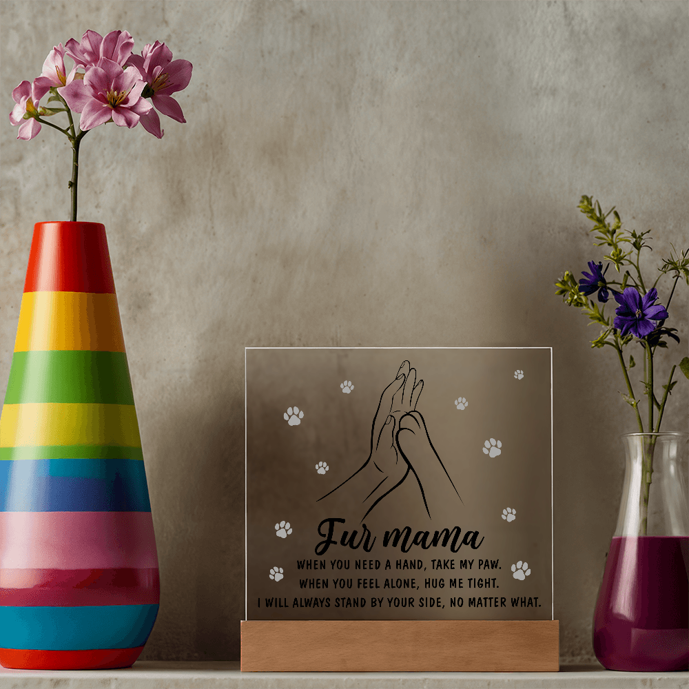 Fur Mama Square Acrylic, Gifts For Mother From Daughter, Meaningful Christmas Gifts For Mom, Mom Light Up Gifts, Mothers Day Ideas For Mom