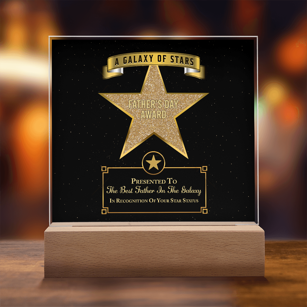 Father's Day Award Square Acrylic, Acrylic For Dad From Daughter, Gift For Fathers Day From Daughter, Gift For Dad From Son