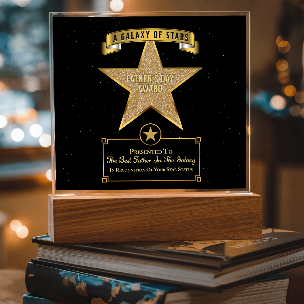 Father's Day Award Square Acrylic, Acrylic For Dad From Daughter, Gift For Fathers Day From Daughter, Gift For Dad From Son