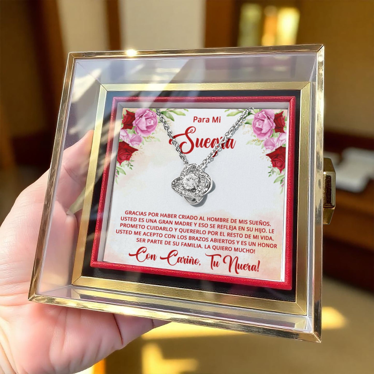 SUEROSA_BR2_M8_25_1 - Love Knot with Rotating Rose Gift Box